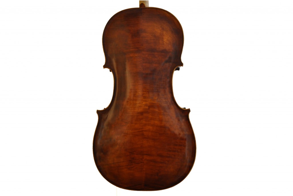 Barockcello nach Sympertus Niggel, Füssen (1778) (verkauft)Niggel-Cello-Boden